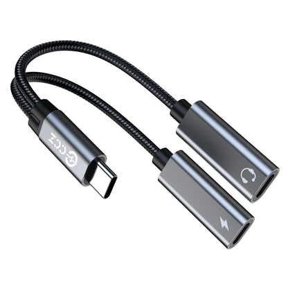 USB C Splitter,1 in 2 Out Dual USB C Type Headphone and Charger Audio Adapter, Type C Headphone Adapter and 60W PD Fast Charging Dongle Cable Compatible with Phone 16/15 Pro Max,USB-USB, 1Pack)