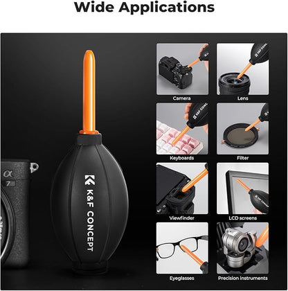 K&F CONCEPT Lens Air Blower, Rubber Bulb Air Pump Dust Blower Cleaner, with Long Nozzle for Cell Phone, Tablet, Camera Lens Sensors, Keyboard,Telescopes