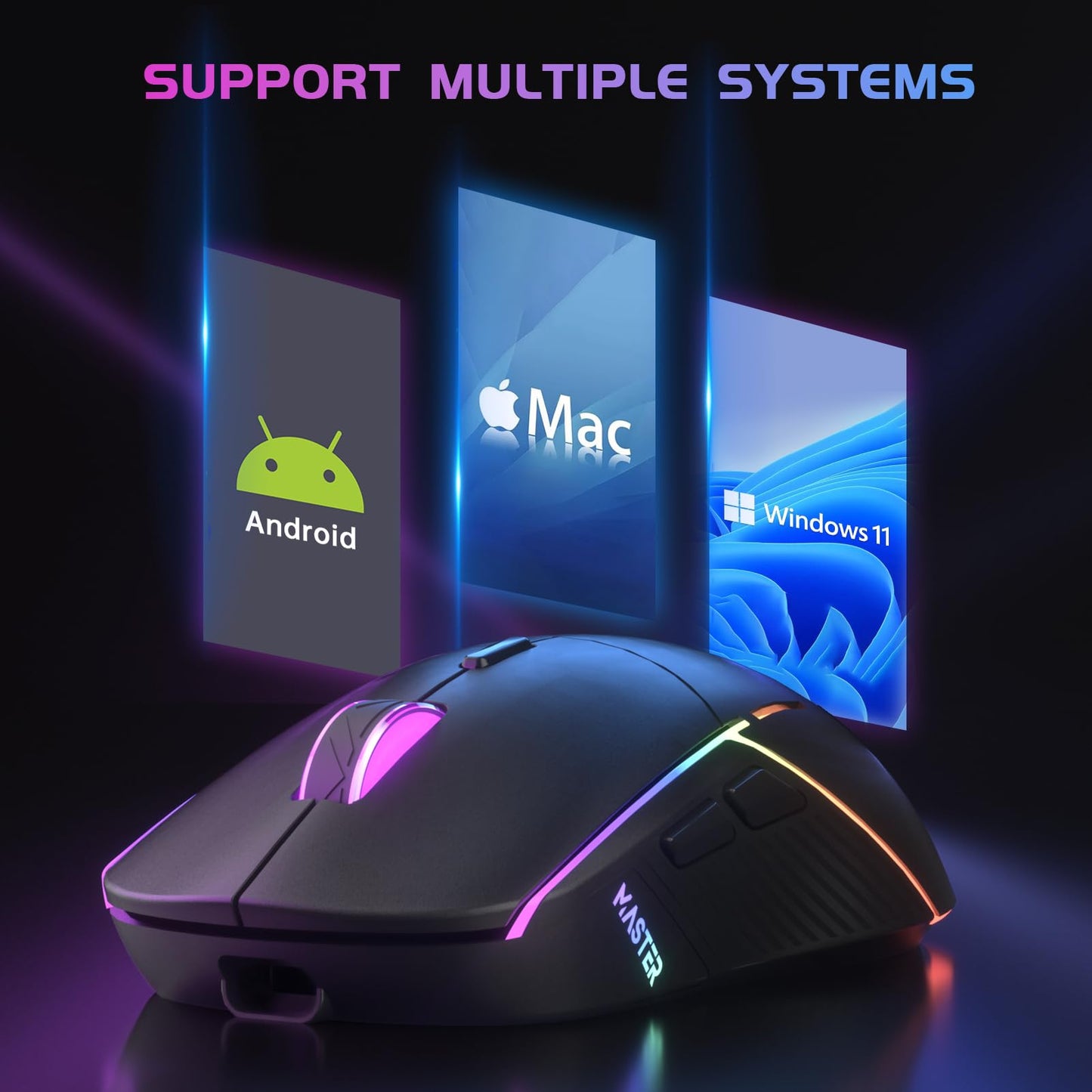 FFJ Wireless Gaming Mouse, 24000 DPI, Rechargeable Gaming Mice for PC, Mac