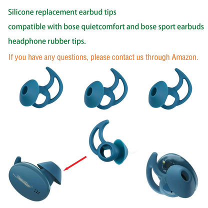 WKYMY Earbud Replacement Tips Earbud Covers Silicone Tips Compatible with Bose Quietcomfort and Sport Headphone Eartips Ear Bud Tips Large 3 Pairs