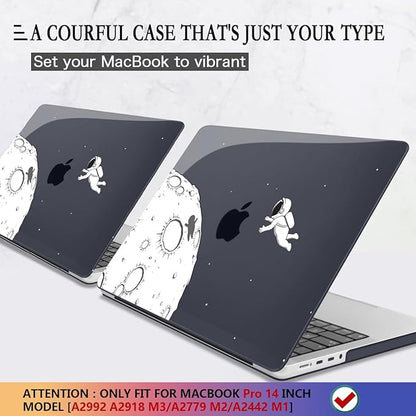 CISSOOK Case for MacBook Pro 14 Inch M4 M3 M2 M1 Chip 2024 2023 2022 2021 Release Model A3112 A3185 A3401 A2992 A2918 A2779 A2442, Hard Shell Cover for MacBook Pro 14 with Touch ID - Astronaut