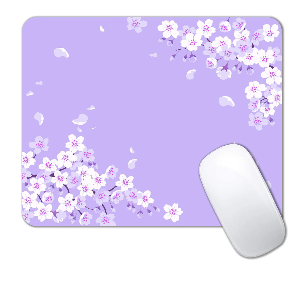 IMAYONDIA Cute Pink Mouse Pad, Floral Flowers Mouse Pad, Sakura Cherry Blossom Mousepad, Japanese Aesthetic Desk Decor, Anti Slip Rubber Base Mice pad for Computer Office Girl, 9.5 x 7.9 Inch