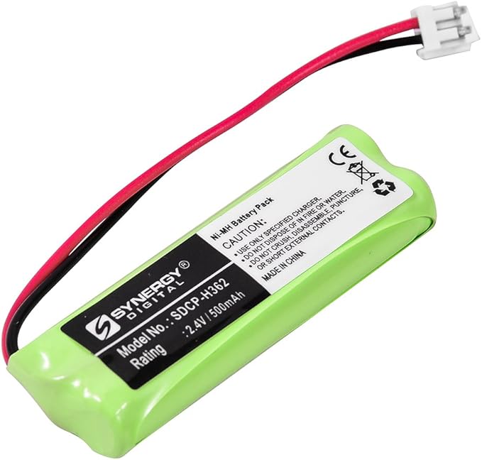 Synergy Digital Cordless Phone Batteries, Compatible with Vtech 89-1337-00-00, BT18443, BT28443 Cordless Phone Batteries (Ni-MH, 2.4V, 500 mAh), Set of 5