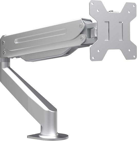 Suptek Single Monitor Mount,Adjustable Gas Spring Monitor Arm Desk Mount Stand Fits 17 20 22 23 24 26 27 32 33 35 36 inch,Holds up to 25 lbs, Silver(MD9S)