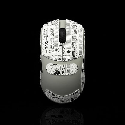 Grip Tape for Lamzu Atlantis Maya - Anti-Slip,Enhanced Control, Sweat Resistance,Improves FPS Gaming Grip & Mouse Protection [Pre-Cut] Printsteam White Black 0.5mm