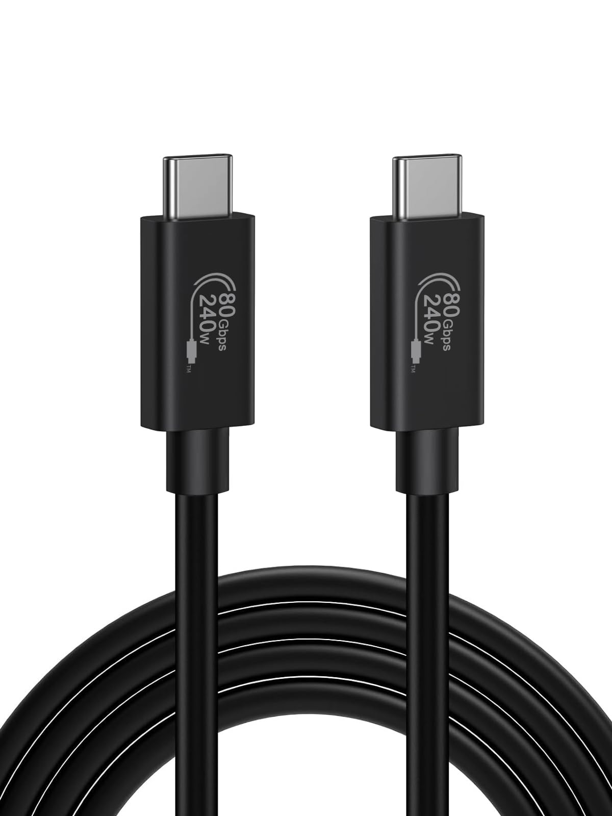 CableCreation USB 4 Cable for Thunderbolt 4/3, [USB-IF Certified] 2.6FT 40Gbps 100W USB C Cable, 8K 30Hz or Dual 4K 60Hz Video, Compatible with USB-C Docking Station, Hub, eGPU and More, 0.8M