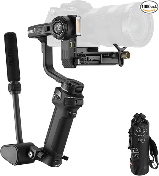 ZHIYUN Weebill 3S Combo [Official], Gimbal Stabilizer for DSLR and Mirrorless Camera Canon/Nikon/Sony/Panasonic/Fujifilm, Native Vertical Shooting,Extendable Sling Grip