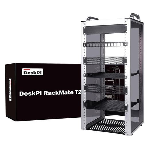 GeeekPi 12U Network Rack, 10 inch Mini Server Rack for Network, Servers, Audio, and Video Equipment, DeskPi RackMate T2 Rackmount, 10.23 inch Depth