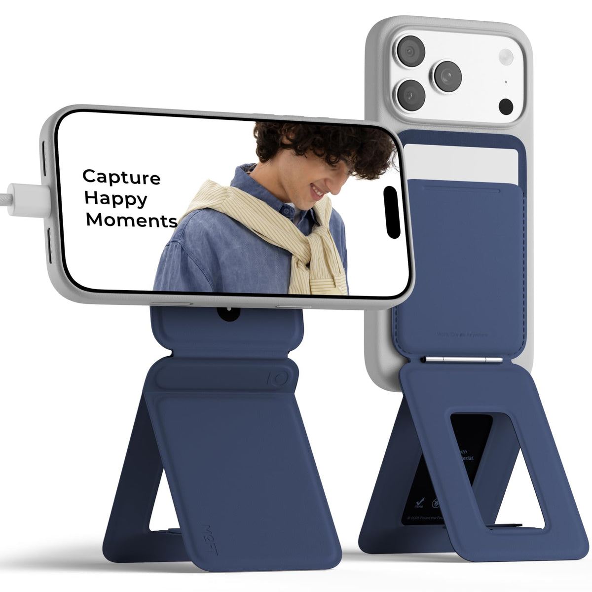 MOFT Phone Tripod Stand & Wallet, NFC Card Holder, Hold 1-2 Cards