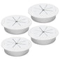 Desk Grommet 2-3/8" (60 mm), Desk Hole Cover for Cables White, Cable Grommet ABS Plastic, Desk Hole Grommet for Office and Home Table Cable, Detachable & Flexible Cable Cord Organizer-4 Pcs