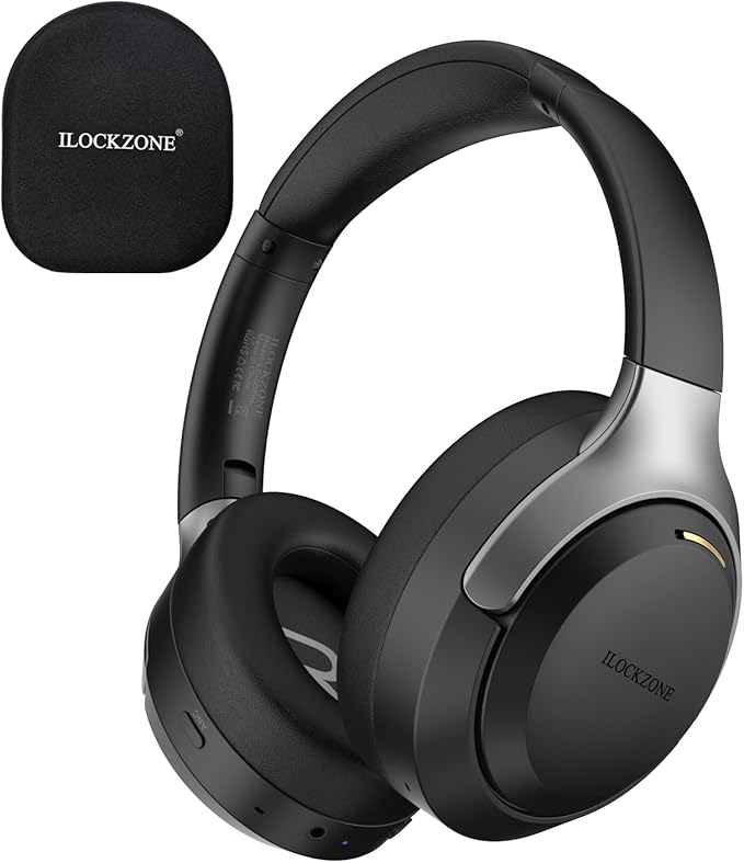 LC30Pro Hybrid Active Noise Cancelling Headphones, 100H Playtime Bluetooth Headphones, HiFi Audio Wireless Headphone with 3 EQ Modes, Low Latency & Foldable Design for School/Work/Travel/TV