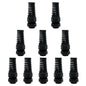 LeMotech 5Pcs NPT 1/2" IP68 Waterproof Cable Gland Flex Spiral Strain Relief Black Nylon Joint with Gaskets for 6-12mm Wire Thread