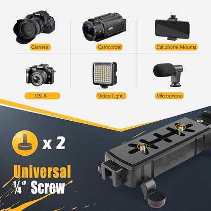 Camera Smartphone Stabilizer, Handheld Video Rig Grip with Carrying Case, Fits for All Camera, Camcorder, Action Camera, DSLR and All iPhone and Android Smartphones