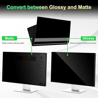 [2 Pack] 27 Inch Computer Privacy Screen Filter for 16:9 Aspect Ratio, Eye Protection, Anti-Glare, Anti-Blue Light Computer Monitor Privacy Filter, Removable Anti-Scratch 27in Protector Film
