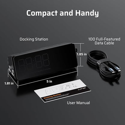 LTC Laptop Docking Station, 7-in-1 USB C Hub with Screen, Multiple Built-in Apps, Multiport Adapter with HDMI 4K@60Hz, 90W Power Delivery, USBC & USBA Data Ports, Dongle for MacBook, Dell, and More