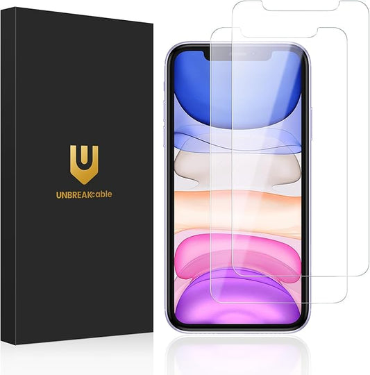 UNBREAKcable 2-Pack Screen Protector for iPhone 11/XR Tempered Glass