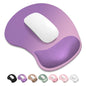 ITNRSIIET Ergonomic Mouse Pad, Cushioned Gel Wrist Rest, Non-Slip Base, Smooth Surface, Cute Multi-Color, 9.5 x 8.2 in, White