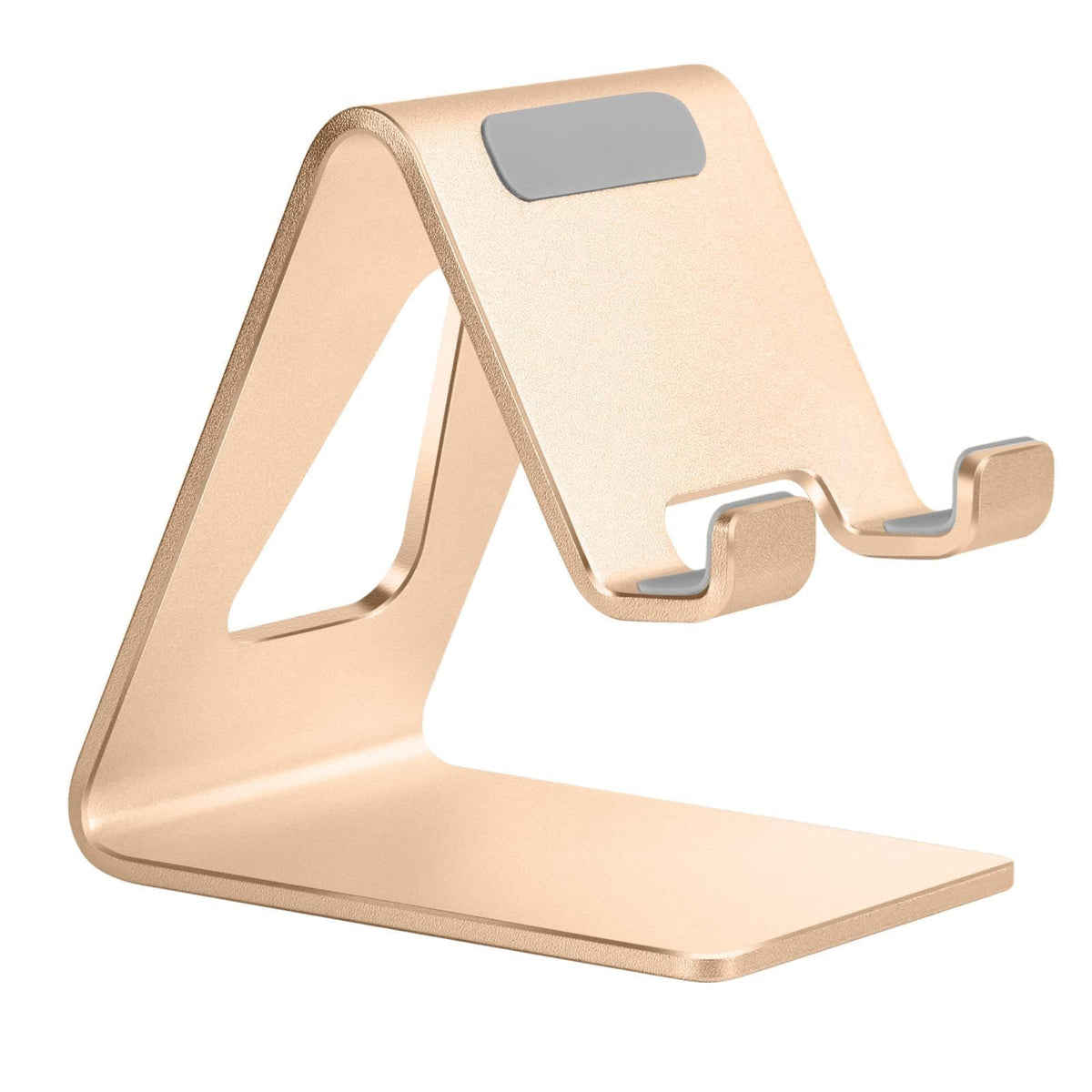 Aoviho Cell Phone Stand Desk Phone Holder - Aluminum Mobile Phone Cradle Dock for iPhone 15 14 13 12 pro 11 X Xs max 8 7 6 6s Plus SE 5 Samsung All Smart Phones, Dark Gray
