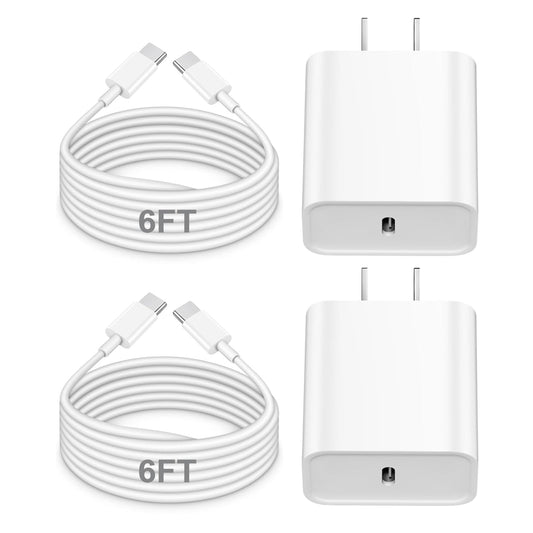 iPhone Fast Charger, iPhone Charger Fast Charging 2Pack PD 6FT Type C Quick USB C to Lightning Cable Cord Fast Charger iPhoneUSB C Wall Block Plug for iPhone14 13 12 11 Pro Max XR XS X, iPad, AirPods