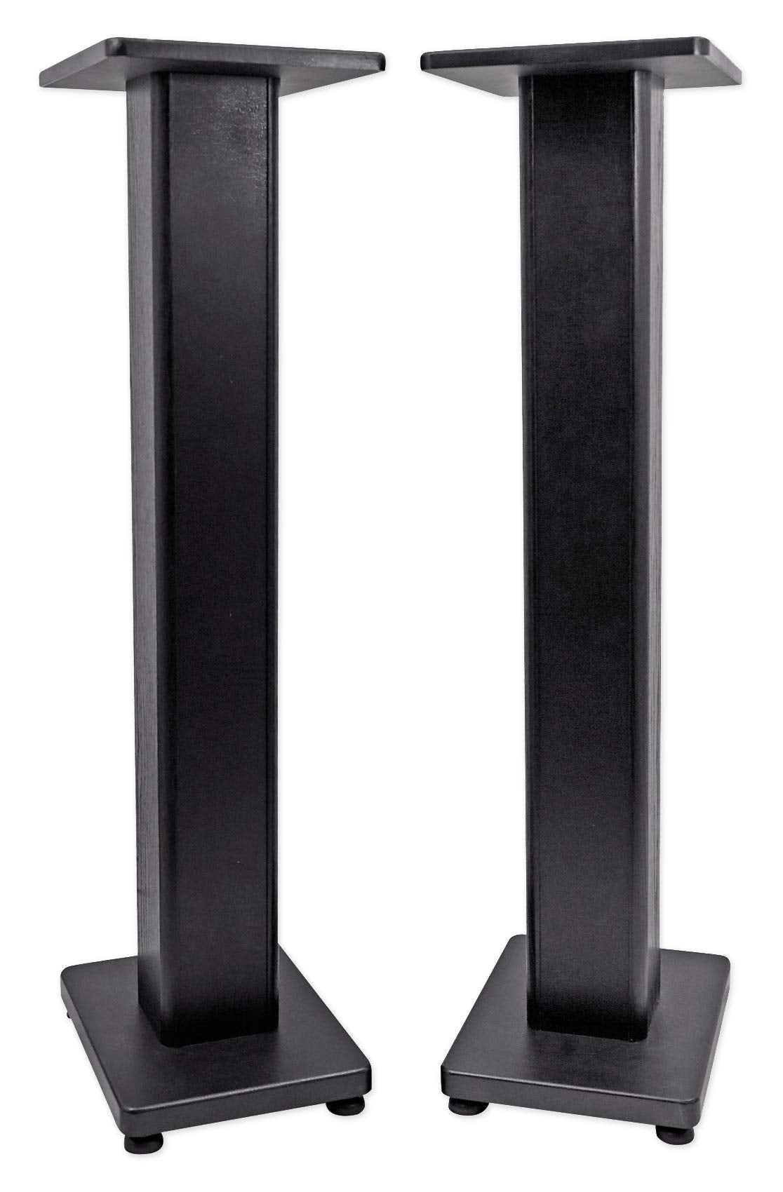 Rockville Pair RHTSB 36 Inch Bookshelf Speaker Stands, High-Performance Wood, Cable Management, Dual Platform Sizes, for Home Theater and Studio Monitors