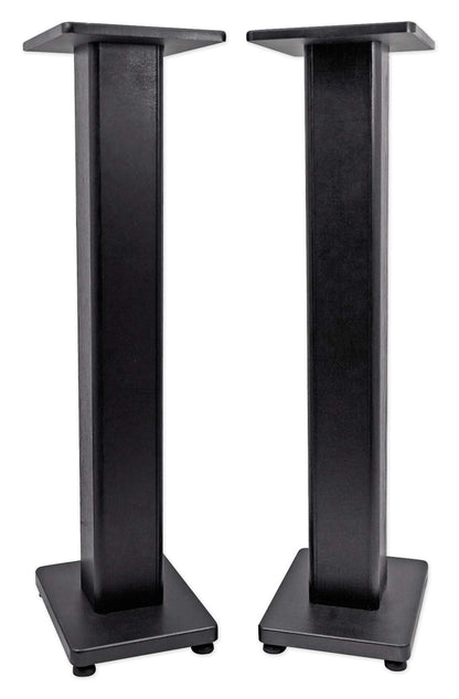 Rockville Pair RHTSB 36 Inch Bookshelf Speaker Stands, High-Performance Wood, Cable Management, Dual Platform Sizes, for Home Theater and Studio Monitors