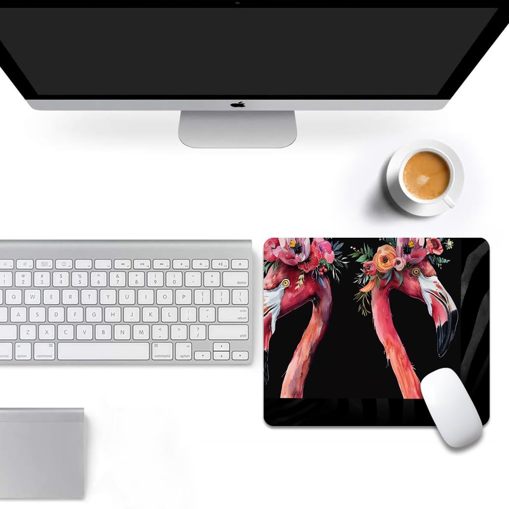 Square Mouse Pad Flamingo-1,Gaming Mouse Pads for Desk,Soft Computer Waterproof Non-Slip Mouse Mat