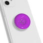 Solid Color Button Phone Grip – Minimalist Design, Durable and Lightweight, Grip and Stand for Smartphones (Purple, Magnetic Type)