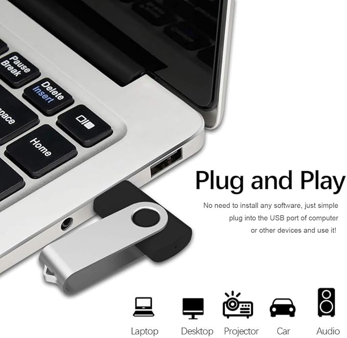 Aiibe 4GB Flash Drive Bulk USB Flash Drive 4GB 50 Pack USB 2.0 Thumb Drives Memory Stick USB Drive 4GB Zip Drives USB 4GB Wholesale, Black