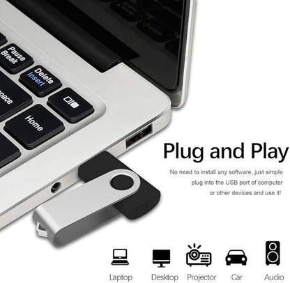 Aiibe 4GB Flash Drive 20 Pack USB Flash Drives Bulk USB 2.0 Thumb Drives Zip Drive Fold Stoage Memory Stick Jump Drives 4GB with LED Status Light (4G, 20 Pack, Black)