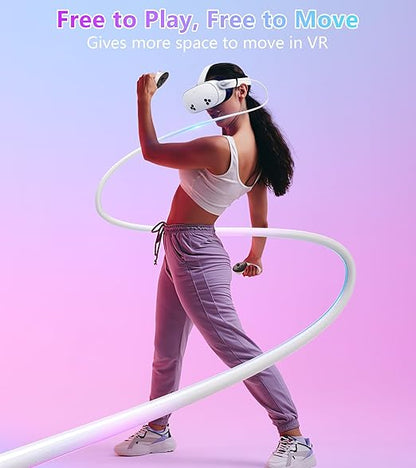 YRXVW Link Cable 16FT Compatible with Meta/Oculus Quest 3S, Quest 3, Quest 2/Pro, PICO 4 Accessories VR Headsets, Charging Cord and High Speed Data Wire, Charging Cable for Steam Gaming PC (16FT)