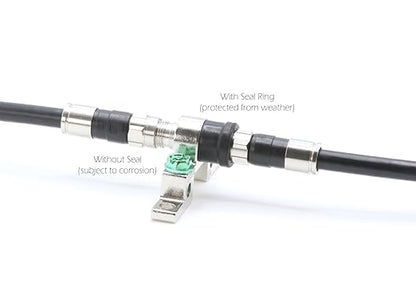 THE CIMPLE CO Coaxial F (F81) Weather Seal Boot - for Coax Ground Blocks, splitters, or Other F Connectors - Creates a Water Tight Seal (Grommet) - (100 Pack)