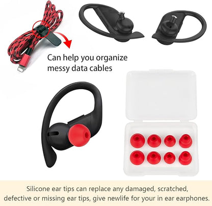 Ear Bud Covers Silicone Replacement Earbud Tips Compatible with Powerbeats Pro Beats Wireless Earphone Headphone Ear Tips 4 Pairs