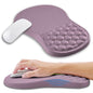 Kuosgm Ergonomic Mouse Pad Wrist Support with Memory Foam Massage Bulge, Carpal Tunnel Pain Relief Mousepad Wrist Rest for Mouse(12x8 inch, Pink Flowers)
