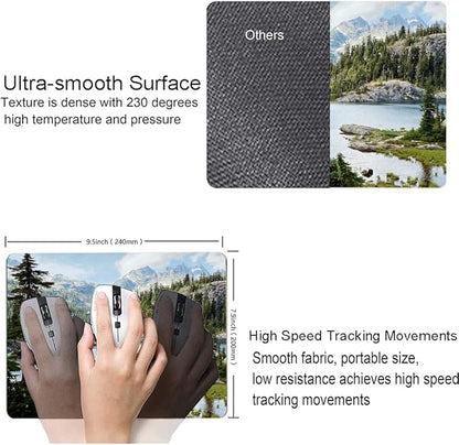 Hokafenle Mouse Pad, Natural Landscape Mouse Pad, Forest Waterfall Mousepad, Premium-Textured Square Waterproof Mouse Mat Non-Slip Rubber Base Mouse Pads for Office Laptop