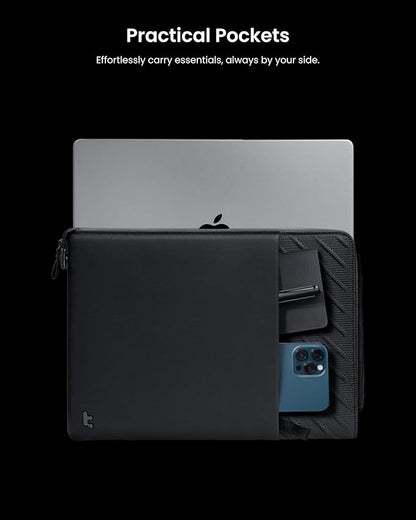 tomtoc Voyage-A10 Slim Laptop Sleeve for 14-inch New MacBook Pro M4/M3/M2/M1 Pro/Max A3112 A3401 A3185 A2992 A2918 A2779 2024-2021, Water-Resistant MacBook Case Bag Cover with Minimalist Design