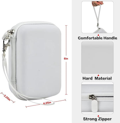 PAIYULE Hard EVA Case for Phomemo D30/D35 for Nelko P21 Label Maker (White)