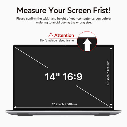 bersem 2 Pack 14 Inch Laptop Privacy Screen for 16:9 Ratio Computer Monitor