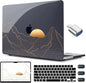 CISSOOK Compatible with MacBook Air 13.6 Inch M4 M3 M2 Case 2022 2023 2024 2025, Crystal Black Plastic Hard Shell Case Cover for MacBook Air 13.6" A3240 A3113 A2681, Sun & Mountain