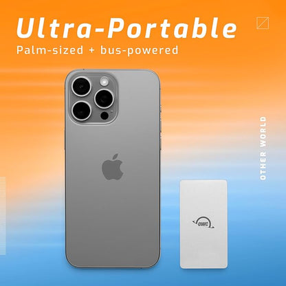 OWC 1TB Envoy Single Ultra Portable Aluminum Bus Powered 10G/s USB-C Thunderbolt Compatible External NVMe SSD Drive