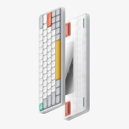 nuphy Air60 V2 Portable Wireless Keyboard 60% Low Profile Mechanical Keyboard Support QMK/VIA Compatible with windows/mac OS/Linux Supports Bluetooth 5.1/2.4GHz/wired (USB-C) White-Gateron Aloe Switch