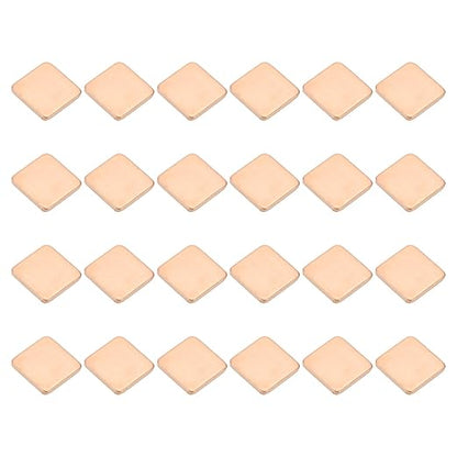 PATIKIL Copper Heatsink Pad Shims, 24 Pcs 15x15x1.8mm Copper Pad Shim IC Chipset GPU CPU Thermal Heatsink for Cooling Laptop Desktop Computer