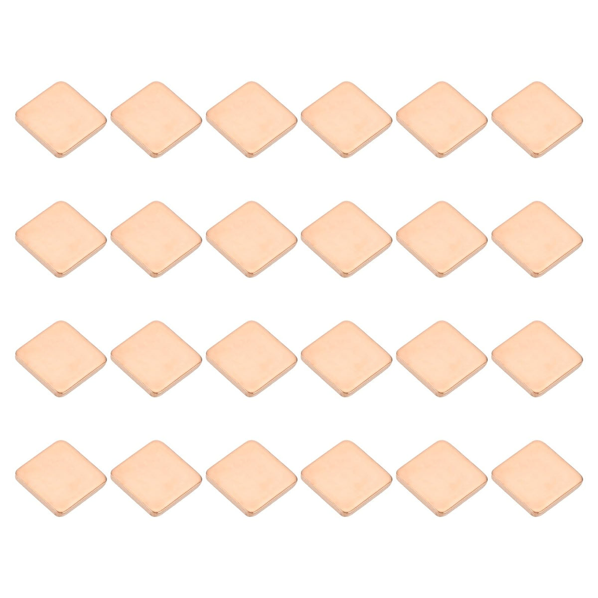 PATIKIL Copper Heatsink Pad Shims, 24 Pcs 15x15x1.5mm Copper Pad Shim IC Chipset GPU CPU Thermal Heatsink for Cooling Laptop Desktop Computer