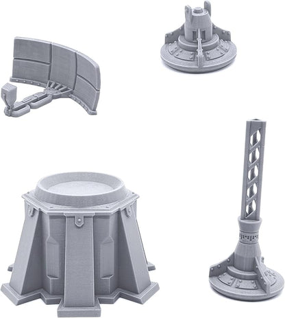 EnderToys Armored Barracks Set by Terrain4Print, 3D Printed Tabletop RPG Scenery and Wargame Terrain 28mm Miniatures, Grey