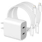 Charger for iPhone 17 16 15,Fast Dual Port USB C Charger Block,Double Type C Apple Wall Power Adapter Plug,10FT Quick USB C to C Charging Cable for iPhone 17/17 ProMax/17 Air/16 Pro/16e/15 Pro/15 Plus