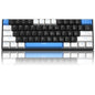 Camiysn 60% Mechanical Gaming Keyboard, White Gaming Keyboard with Red Switches, Detachable Type-C Cable Mini Keyboard with Blue LED Light for/PC/Laptop