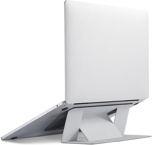 MOFT Laptop Stand for Desk, Adhesive MacBook Computer Stand with 2 Adjustable Viewing Angles, Foldable and Portable Laptop Riser Compatible with 11"-16" Laptops, Misty Cove