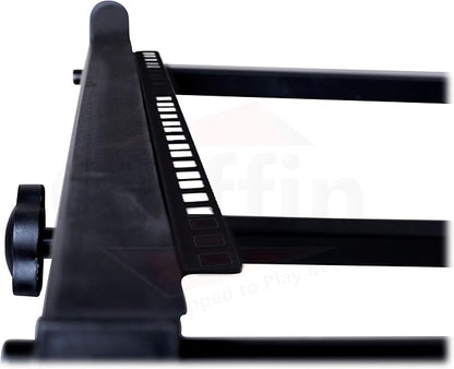 GRIFFIN 19U Rack Mount Rolling Stand (StudioZ PROSteel Series) & Adjustable Mixer Platform Rails – Cart Holder for Audio Music Recording Cabinet – Stage Equipment DJ Gear Storage Case for Amplifier