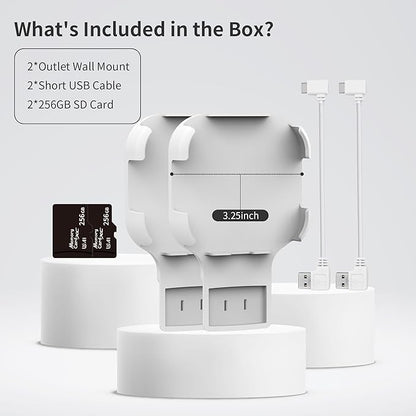 256GB MicroSD Card & Wall Mount for Blink Sync Module XR with Short Cable – Declutter, Save Space, and Effortlessly Enhance Security(2 Pack)