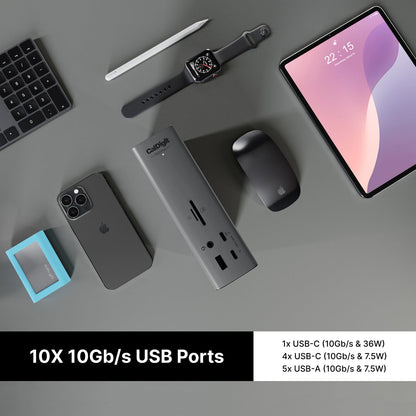 CalDigit TS5 Plus Thunderbolt 5 Docking Station: 20-Port PCIe-10GbE Mac|PC