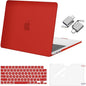 MOSISO Compatible with MacBook Air 13 inch Case 2025 2024 2023 2022 M4 A3240 M3 A3113 M2 A2681, Plastic Hard Shell&Keyboard Cover&Screen Film&Type C for MacBook Air 13.6 inch Case, Red